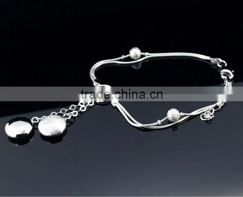 rhodium plated silver bracelets