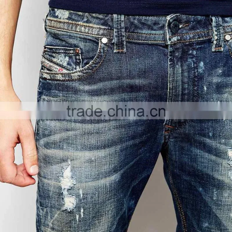new model jeans pants ripped hip-hop stylish jeans casual wear for men