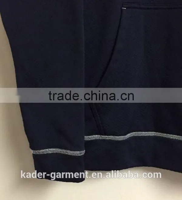 Unisex Pullover Hooded Sweatshirt Dark Blue Hoodie with Pocket