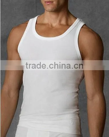 Mens cotton slim-fitting tank tops RO03