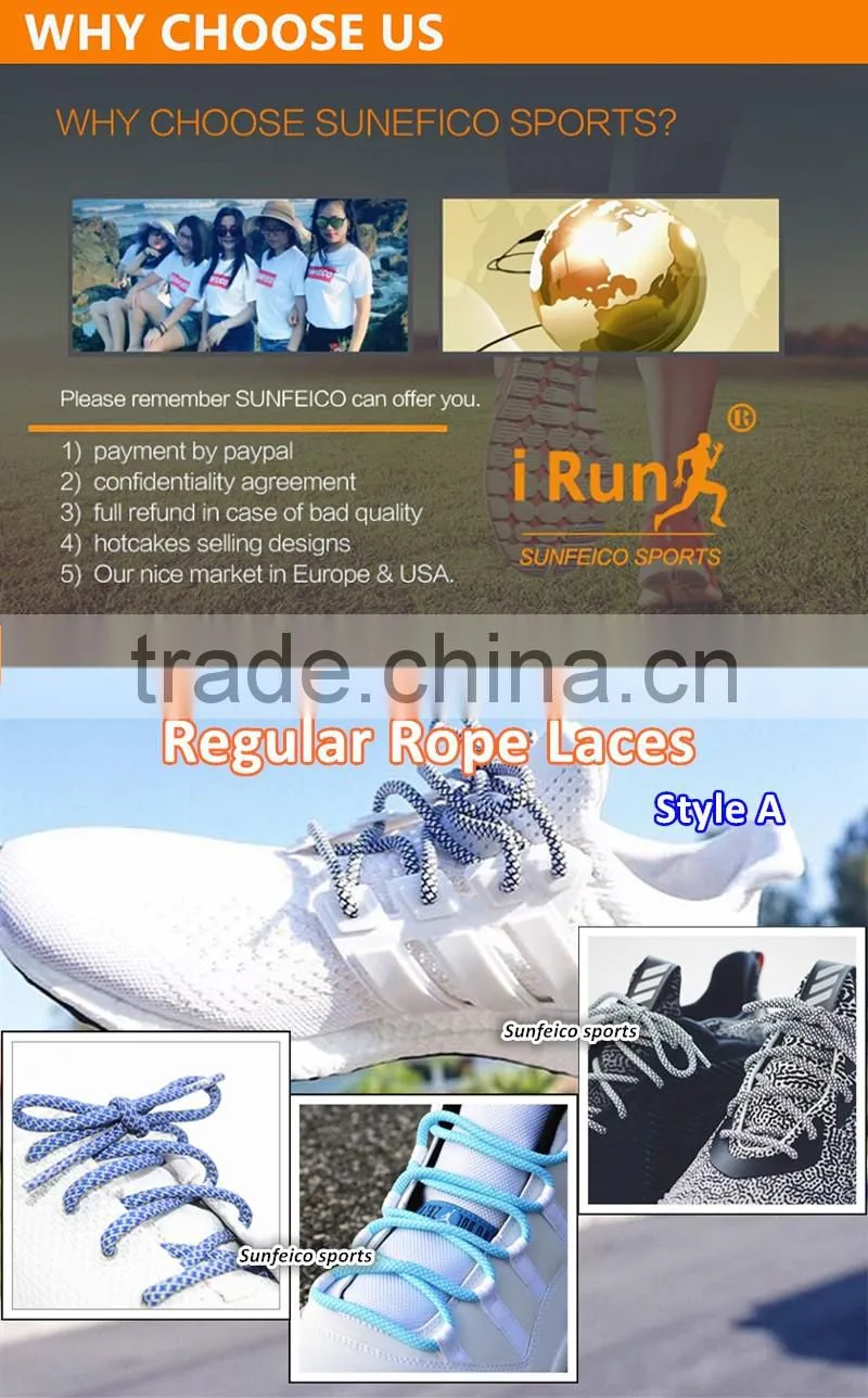 2017 Fashionable Customized Rope Shoelaces - Beautiful Yeezy Rope Laces - Round Laces - Laceup lace for Sneakers