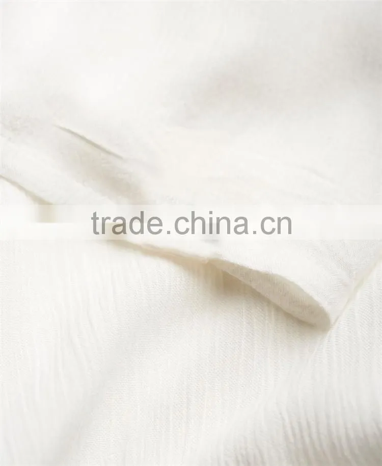 Guangzhou Shandao Supplier Latest Model Casual New Design Sleeveless Net Collar White Chiffon Women Top 2015