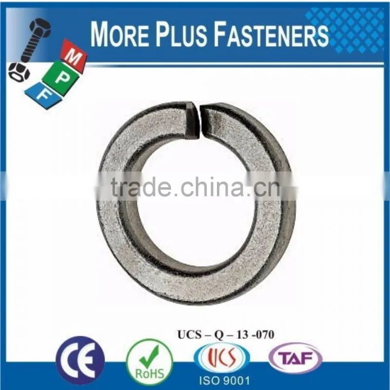 Made in Taiwan Silicon Bronze Medium Thick Stainless Steel Zinc Plated Steel Split Lock Washer
