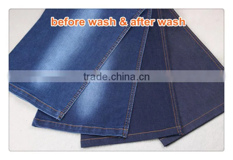 Professional manufacturer 100% cotton denim jeans fabric for clothing textiles