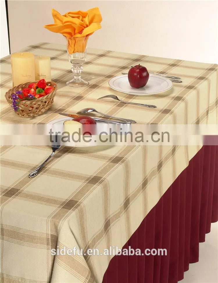 100% Polyester Fancy Banquet Hotel Table Skirt