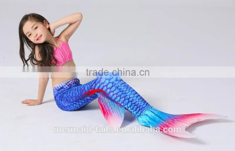 3pcs set Lovely Kid Mermaid Set Girls Swimsuit Mermaid Cosplay Costume