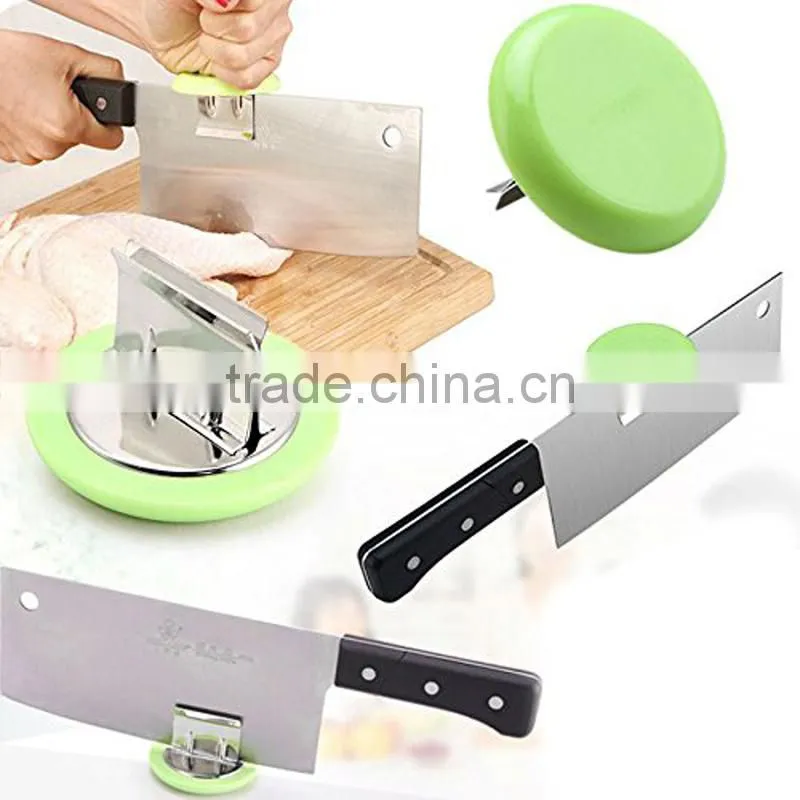 New Stainless Steel Knife Cap Dual-purpose Kitchen Chopping Booster Knife Holder Kitchen Gadgets