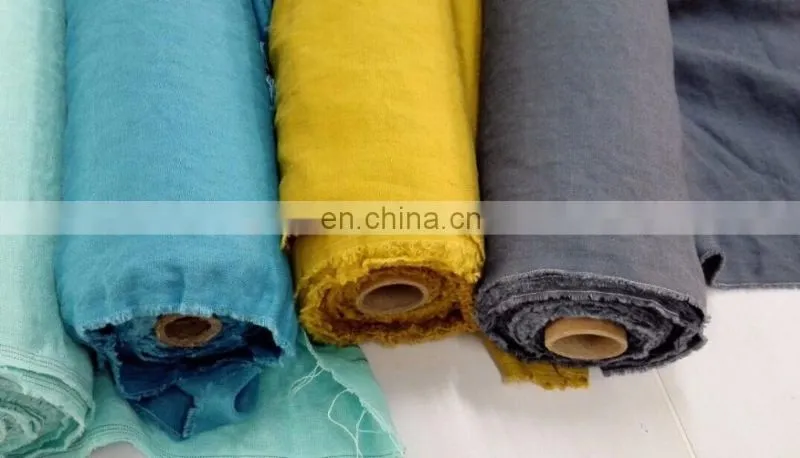 linen /cotton blended very soft fabrics in many colors for clothes in small quantities