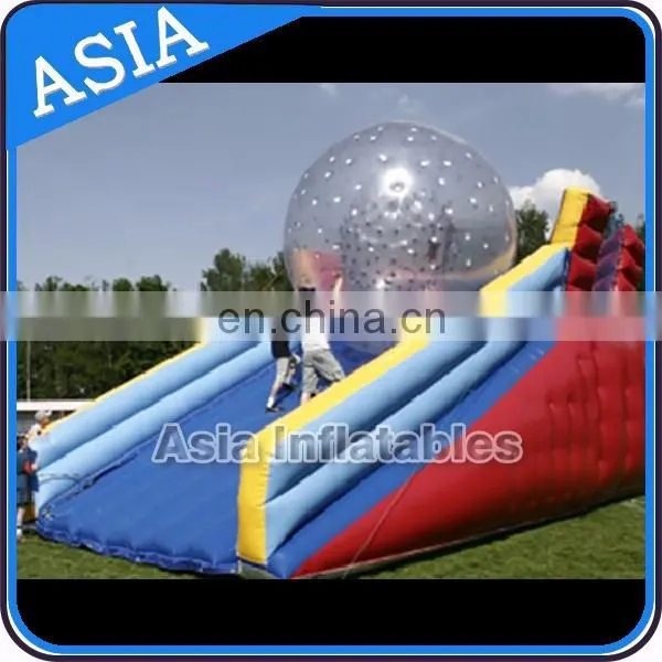 inflatable zorb ramp with zorb ball for sport game