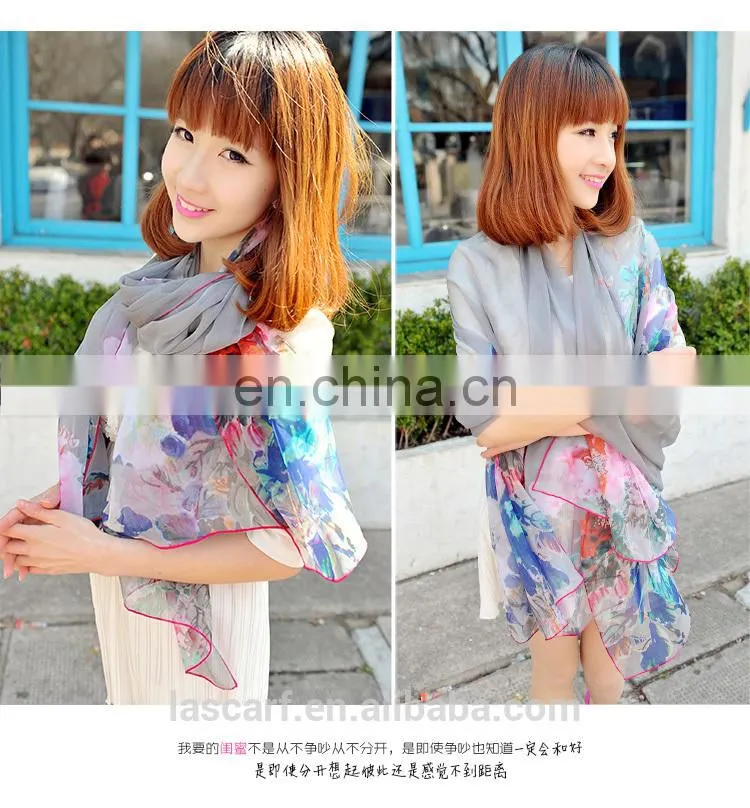 2015fashion style newest high quality silk georgette digital printing stole(SP887DL)