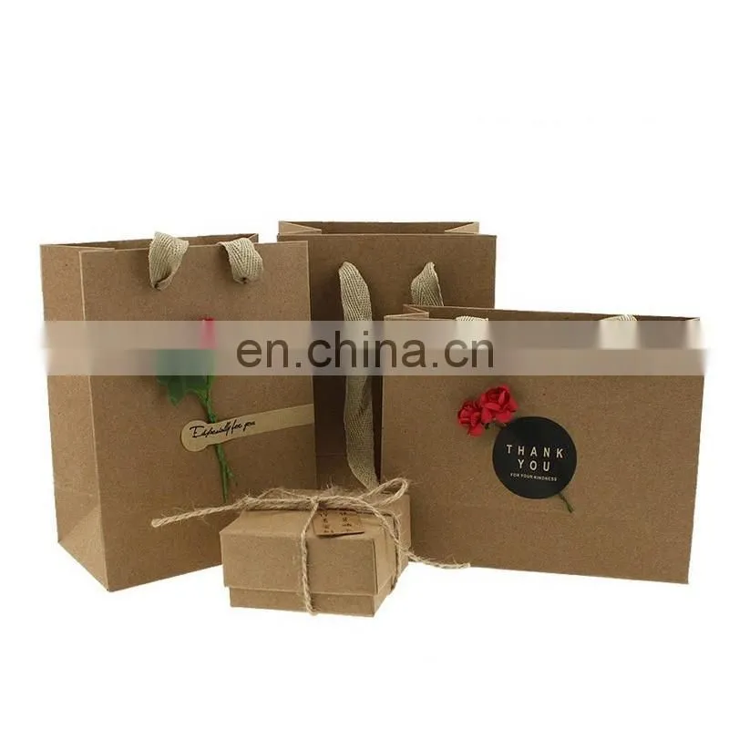 unique fancy design kraft paper bag design jewelry paper bag
