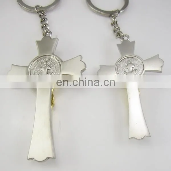Catholic Saint Benedict Crucifix Cross keyring key chain