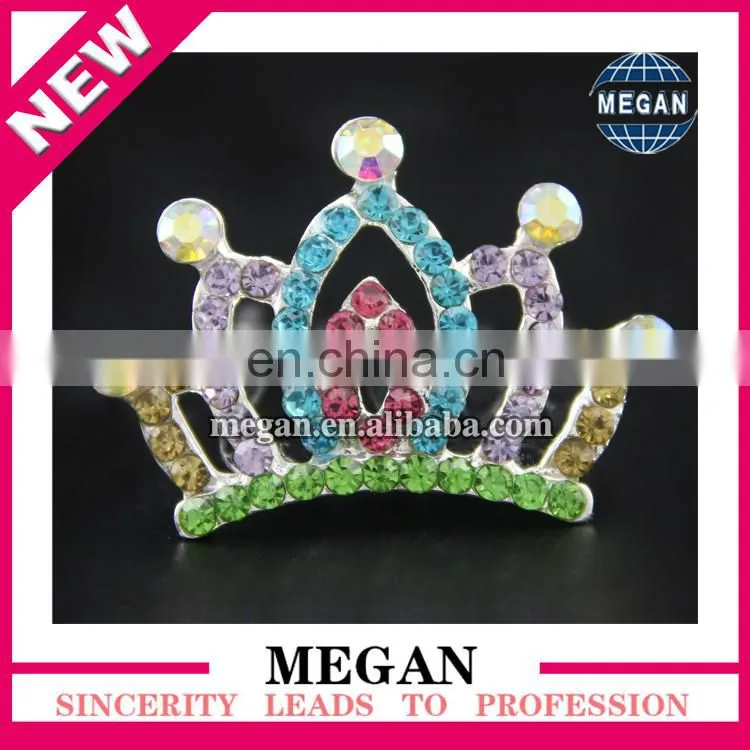 Bridal Tiaras Korean Style Colorful Rhinestone Small Flower Crown Tiaras