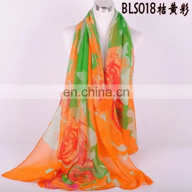 Factory Direct Custom Digital Printed Voile Scarf
