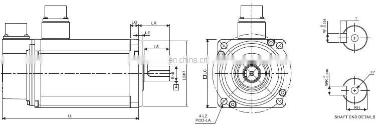 High efficiency Delta 1kw ECMA-E21310RS ac servo motor