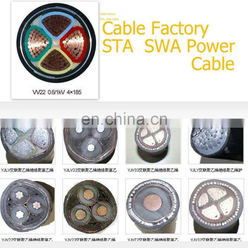 Pay later 33kv high voltage best price 4x 70mm2 copper conductor PVC insulated STA PVC sheathed power cable