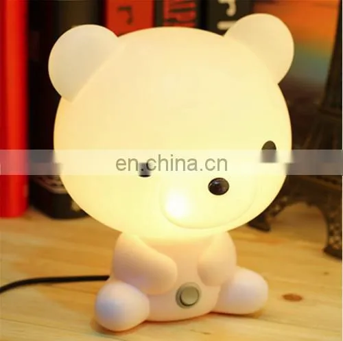 US/EU plug night sleeping lamp baby room Panda/Rabbit/Dog/Bear cartoon light kids bed lamp for gifts