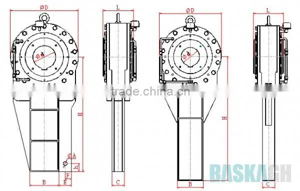 Wholesale china products shaft mounted gear box with bearing backstop
