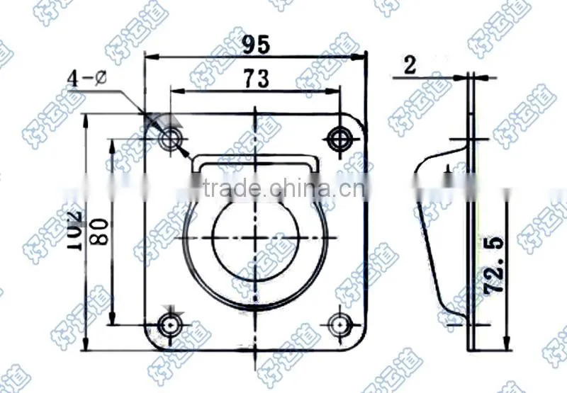 04402 Cargo Tie Down Lashing Ring Floor Ring