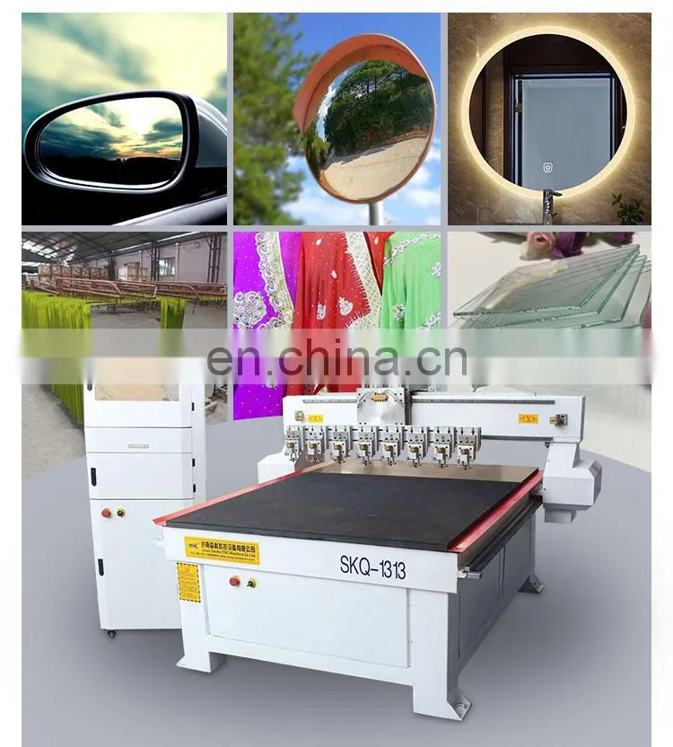 Full Automatic thin CNC glass cutting machines convex car rearview mirror cnc glass cutting machine 1313 flat glass sheet cutter