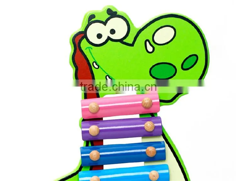 8 Scale Dinosaur Hand Knock Wooden Xylophone piano toy