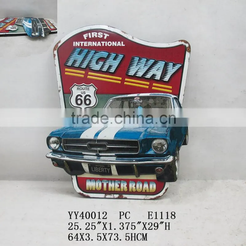 new design metal car 3D look wall arts, vintage wall decor