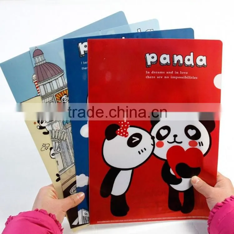 cheap price L shape glossy PP PVC file folder