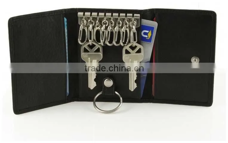Fashion soft and luxurious cashmere leather key case genuine leather key case wallet