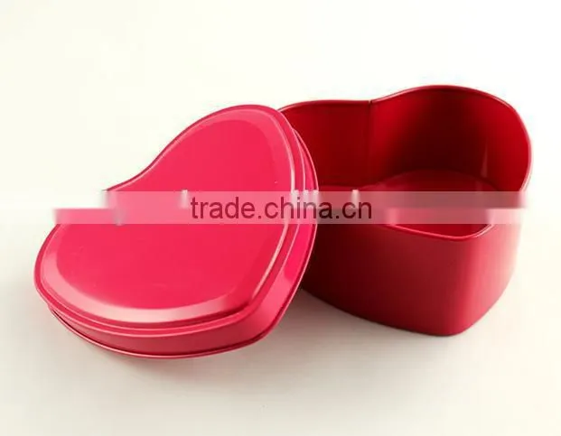 Promotional heart shape metal tin can,heart shaped tin can for wedding,chocolate tin can,gift tin can