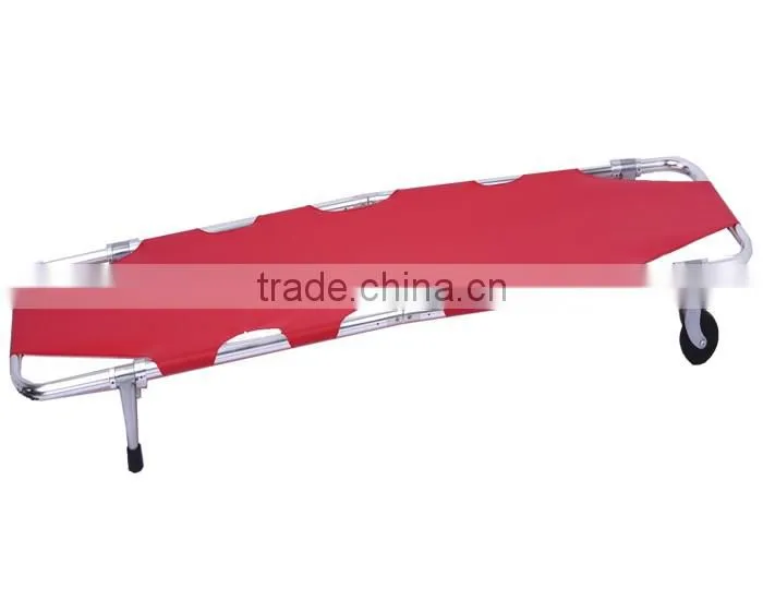 High - strength aluminum alloy 2 foldaway portable stretcher