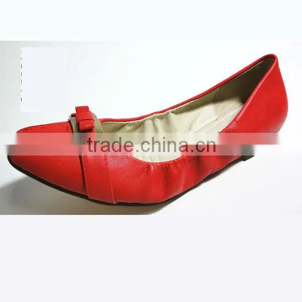 Latest casual leather shoes lady