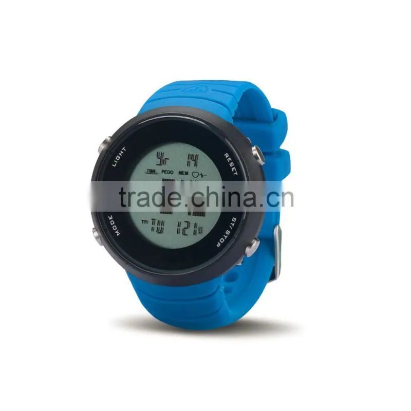 5.3k Frequency soft chest belt heart rate watch with step