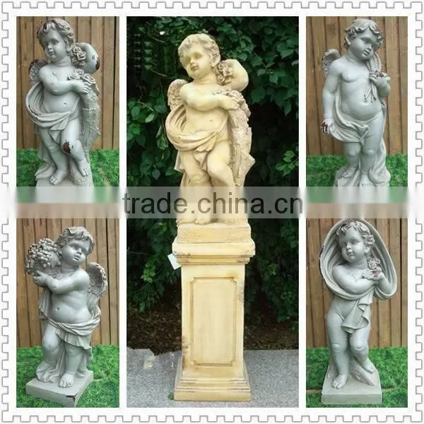 outdoor decoration angel sleeping fibreclay garden statue