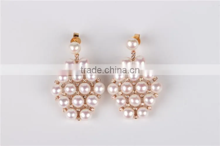 fashion earring designs new model hanging pearl earrings jewelry set