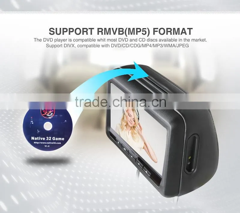 10.1 inch car Headrest DVD with HDMI and wireless display
