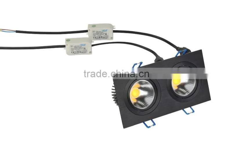 Super brightness 2*9w hot sale store using square led downlights