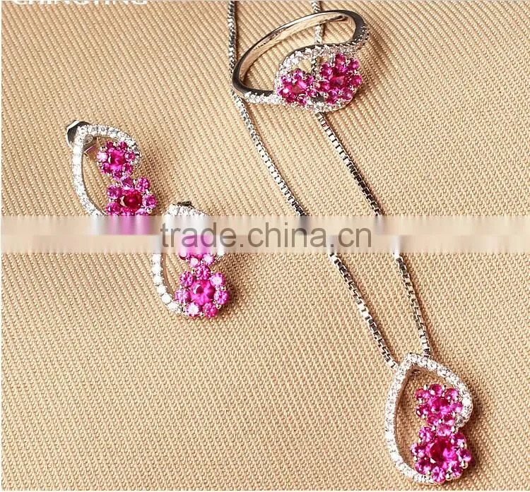 Alibaba new product cubic zirconia jewelry necklace set,unique jewelry set
