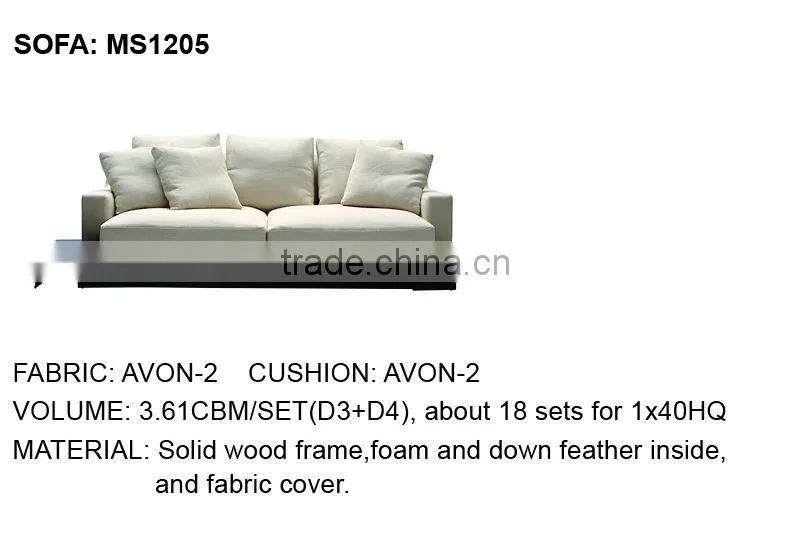 2015 Modern Design leather sofa Top Grain Leather furniture living room MS1205