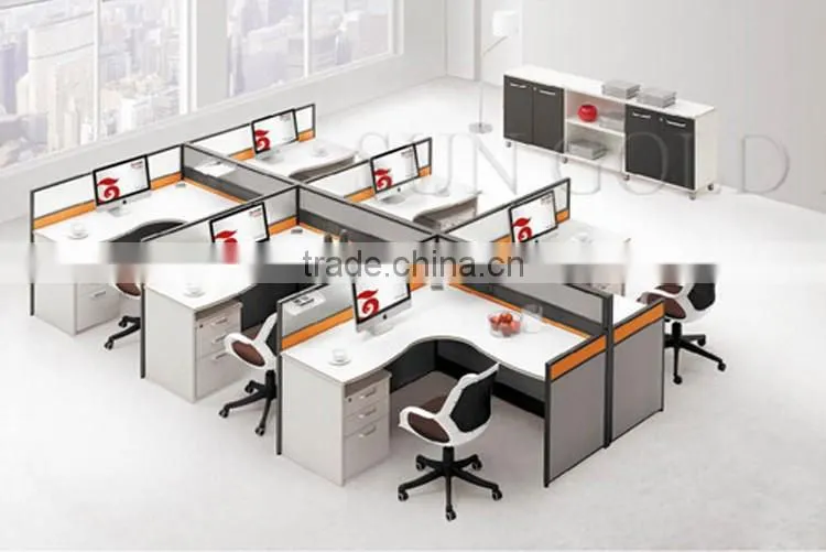 Modern Y shaped 6 person office workstation,call center partition (SZ-WSB326)