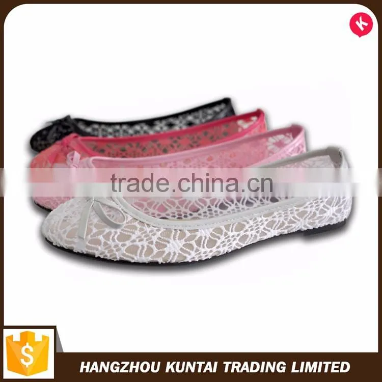 Hot selling lace new look flat shoes