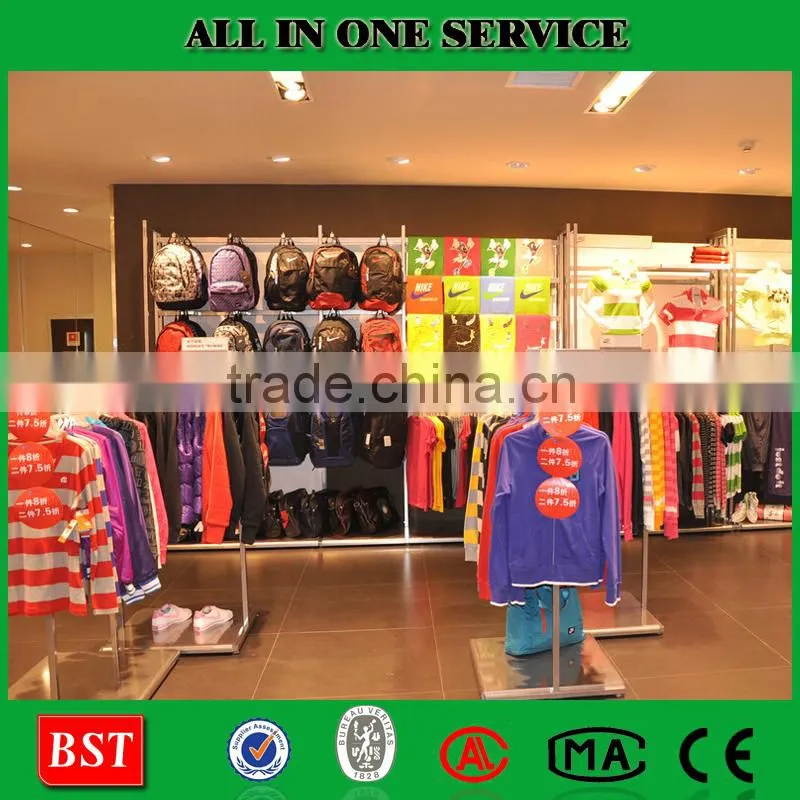 Elegant Wood Clothes Display Racks Display Counters Supplier