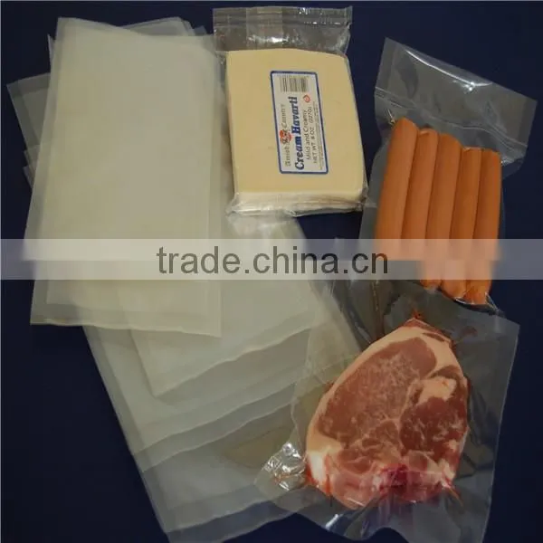 nylon+pe material vacuum packaging material for sausage/vacuum meat bags / multilayer food plastic vacuum packaging bag