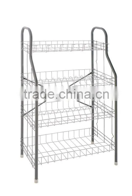 Budget multifunctional 4-Tier Iron Wire commercial dish drying rack