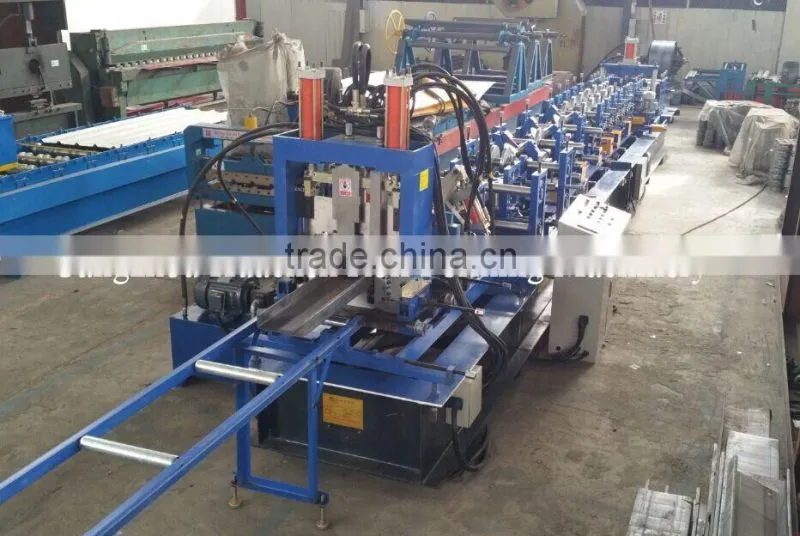 Hydraulic cutting Steel Profile Channel Shape Metal C Purlin Roll Forming Machine