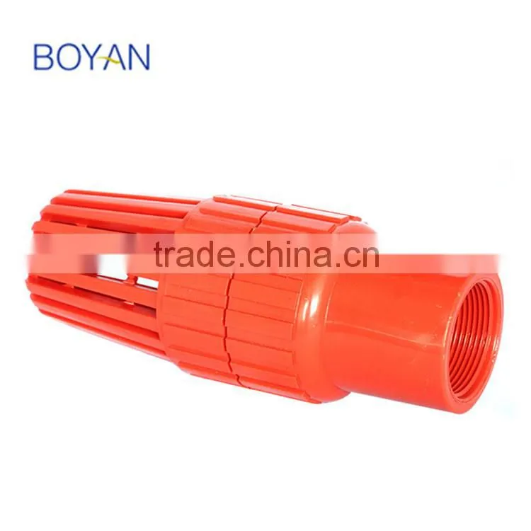 China suppliers Red PVC 20mm-160mm Plastic pump Foot Valve