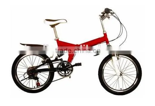 factory price hi-ten steel full suspension 20 inch 7 speed folding bike