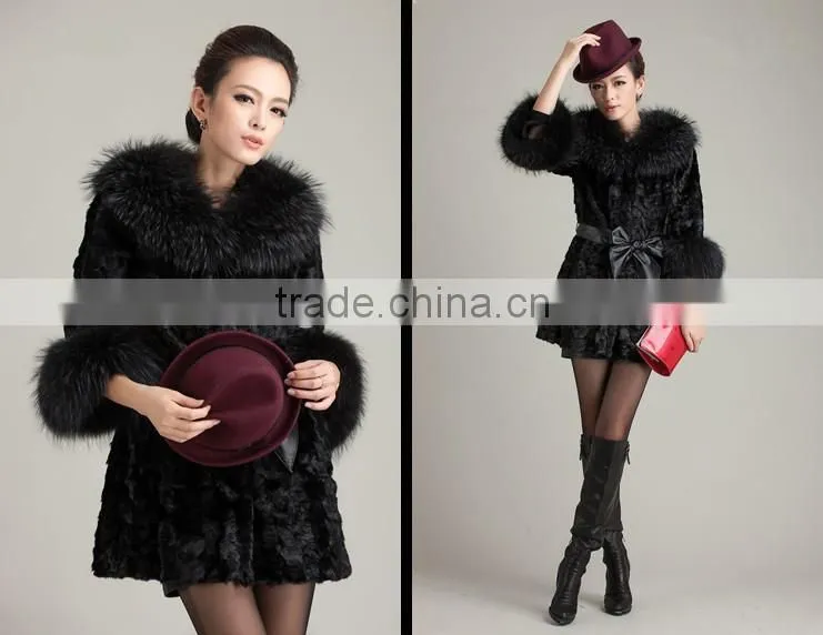Newest Long Women Natural Mink Fashion Fur Coats 2013-2014 "11"