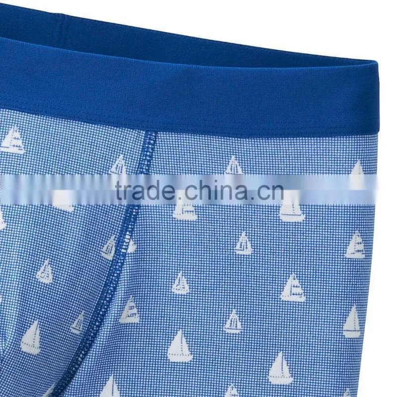 Good quality cotton elastane basic printing Man boxer shorts