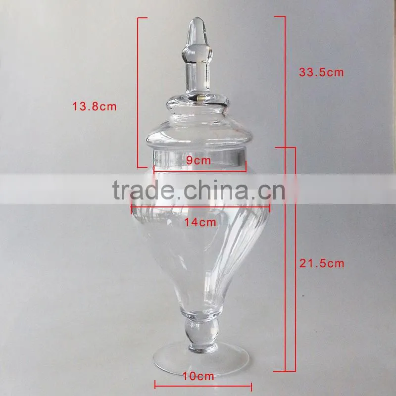 Hand made glass Tall Apothecary Vases