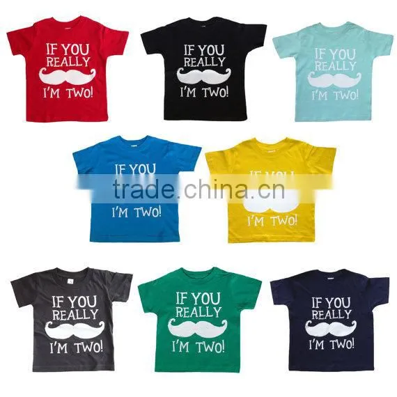 Baby boys organic cotton t shirts Design of beard wholesale